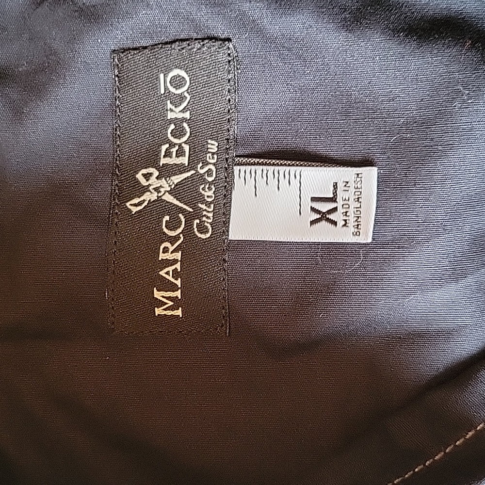 NEW MARC Ecko buttons down long sleeves shirt size XL Color dark  navy - Picture 10 of 16